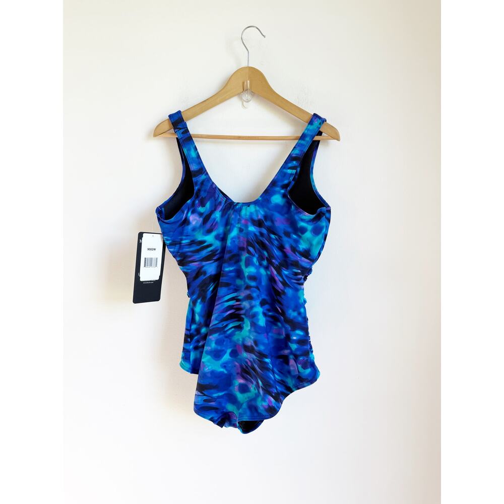 Miraclesuit Plus Size Cloud Leopard Revele One-Piece Swimsuit 18W - Picture 5 of 6